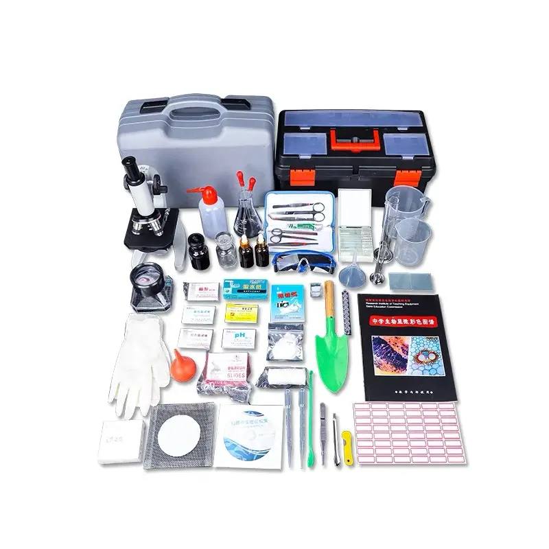2024 High Quality Portable Biological Experiment Kit School Biological Experiment Equipment Microscope set