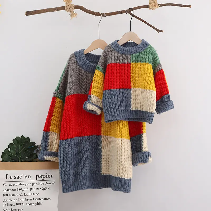 Новинка 2020 года, стильная зимняя одежда для матери и я, новейшая зимняя одежда для девочек, свитер, теплые зимние свитера для мамы и ребенка