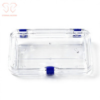 Boîte de conservation étanche en plastique PU transparent de 160x100x50 mm, anti-poussière, pour lingots d'or et montres