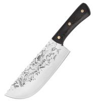 Identification sans lame, marteau forgé 7.5 pouces 5cr15MoV en acier inoxydable, wengé manche en bois, couteaux de Chef en os de boucher