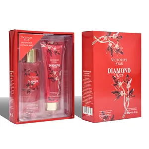 Scenabella Star Diamond น้ำหอมปรับอากาศสำหรับสตรี,โลชั่นทาผิวกายกลิ่นหอมสีแดงและหมอกสำหรับสุภาพสตรี