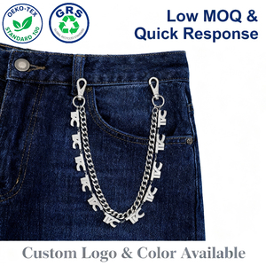 <span class=keywords><strong>Catena</strong></span> <span class=keywords><strong>per</strong></span> <span class=keywords><strong>Pantaloni</strong></span> Personalizzata con Logo in Metallo, Doppio Strato in Acciaio Inox, Stile Punk <span class=keywords><strong>per</strong></span> Portafogli e Jeans - Product Image 1