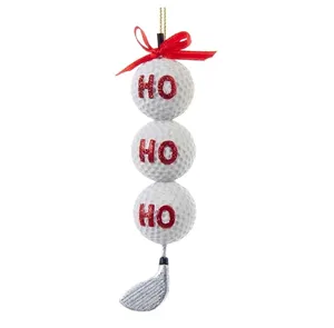 Personalized resin hanging ho HO Ho" Golf Christmas ornaments