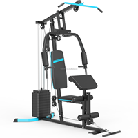 Station de musculation multifonction unisexe pour adultes, équipement de gym à domicile avec presse à jambes assise et banc de musculation des bras