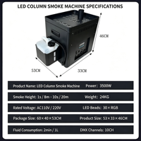 Machine à fumée électrique étanche 12M Speed Jet Column DMX, Canon à CO2 vertical RGB LED, pour Bar, Scène, DJ, Fête, Club