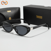 Lunettes de soleil œil de chat TWOOO T1921 personnalisées avec logo OEM ODM pour femmes, protection UV400, mode, conduite, extérieur, vente en gros directe d'usine, promotion exceptionnelle