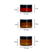 Prix usine pots de crème de luxe vides en plastique 100g pot de crème Petg brun rouge couleur pots de crème de beauté pour cosmétiques