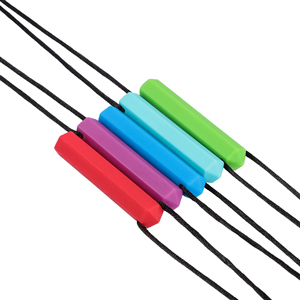<span class=keywords><strong>Collier</strong></span> de dentition sensoriel en silicone pour bébé, design gemme, bâton hexagonal pour la mastication des gencives, pour nourrissons de 0 à 24 mois - Product Image 5
