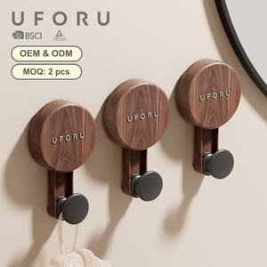UFORU moderno bagno ganci montati a parete gancio asciugamano ventosa ganci per l'organizzazione della parete - Product Image 1