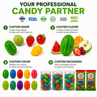 Chewing-gum à la pastèque en gros, couleurs vives, saveur fruitée, emballé individuellement, nouveauté, bonbons pour fêtes d'anniversaire d'enfants