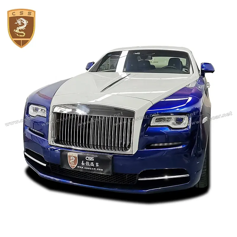 Restyling Car Old To New Style Gen 2 FRP Front Headlight Engine Hood Car Bumper Assembly For Rolls Royce Wraith Bodykit