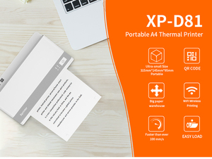 Xprinter XP-D81China nhà sản xuất máy in nhiệt A4 Kích thước inkless máy in <span class=keywords><strong>USB</strong></span> + Wifi mini không dây di động máy in mini A4 - Product Image 2