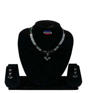 AD <b>Necklace</b> <b>Set</b> With Earrings For Women Elegant And Stylish Jewelry Ideal For <b>Bridal</b> Wear Traditional Outfits Party Functions - Product Image 6