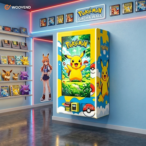 Distributeur automatique mural de cartes à collectionner Pokémon avec écran tactile de 32 pouces, paiement sans espèces et système de contrôle cloud - Product Image 1