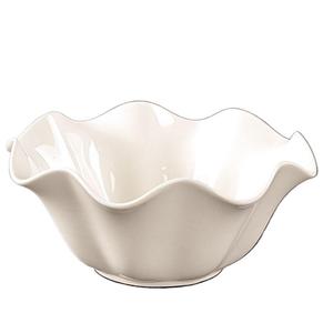 Tazón de Cerámica para Ensalada con Borde Ondulado Blanco de 20 cm, Resistente al Calor, Apto para Microondas, Tazón para Servir en Fiestas - Product Image 5