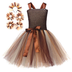 Costumi da Leone della Giungla per Bambine, Abiti per Natale e Halloween con Polsini e Cavigliere, Tutù da Principessa per Balletto - Product Image 3