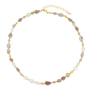 Collana girocollo con perline di pietre semipreziose arcobaleno chakra, placcata <span class=keywords><strong>oro</strong></span> 18 carati, collana di pietre naturali, collane corte da donna - Product Image 4