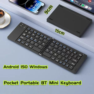 Mini teclado inalámbrico ultrafino de doble plegado para teléfono inteligente, tableta, PC, iOS, Android, Windows, Mac, portátil y ligero - Product Image 6