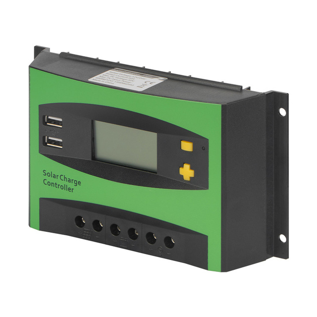 40A/50A Solar Charge Controller 12/24V PWM Alloy Terminal Iron Base Plate 24H Timing Control Battery Regulator 2A/5V*2 USB