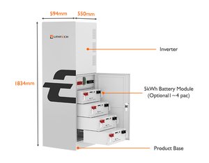 5KW 10KW 20kwh pin năng lượng mặt trời lưu trữ năng lượng với biến tần lưu trữ năng lượng dân cư xếp chồng lên nhau Pin LiFePO4 tất cả trong một hệ thống - Product Image 5