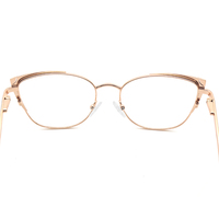 Lunettes de vue photochromiques en métal pour femmes, monture œil-de-chat, branches à changement de couleur, idéales pour visages en forme de losange