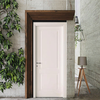 ZS personnalisé complet WPC intérieur moderne blanc bois dernière conception porte d'entrée avant en bois pour extérieur Villa chambres à coucher en bois massif