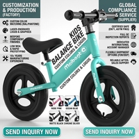 Vélo d'équilibre pour enfants personnalisé OEM, vente en gros, cadre en acier léger, draisienne pour tout-petits, vélo sans pédales pour enfants