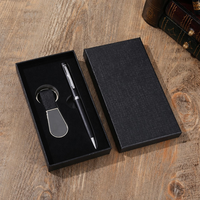 Ensemble de porte-clés stylo, coffret cadeau personnalisé avec logo gravé au laser, cadeau d'entreprise, cadeau d'entreprise de luxe, cadeau promotionnel haut de gamme pour les employés