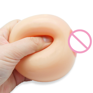 Palla Antistress Divertente a Forma di Seno in Gomma Morbida, Giocattolo Sensoriale Elastico, Strumento Educativo per l'Allattamento - Product Image 3