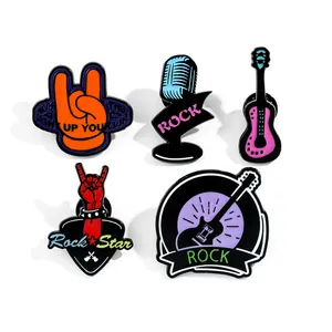 Classic Rock Band Queen Music Lovers Enamel Brooch Pins Badge Lapel Pins Alloy Metal Fashion Jewelry