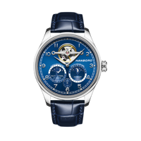 Montre mécanique automatique de luxe HANBORO pour homme, boîtier en acier inoxydable, haute qualité, étanche 5 ATM, luminescente, double hémisphère