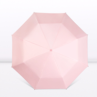 Parapluie de voyage promotionnel personnalisé avec logo, ouverture et fermeture automatiques, pliable en 3 sections, résistant au vent, portable, avec revêtement UV noir, fourni directement par l'usine