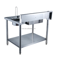 Table d'emballage de poudre d'équipement de restaurant de restauration rapide pour la personnalisation de camion de remorque de nourriture