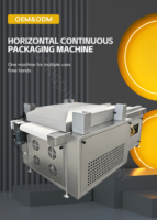 Máquina de Sellado al Vacío Inteligente Horizontal con Control Automático Continuo, Máquina de Envasado con Inflado de Nitrógeno, Empacadora de Alimentos