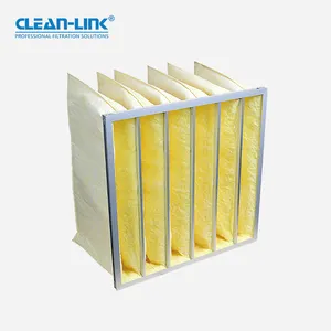 Eco-friendly Feature Medium Efficiency F7 F8 Ahu Filter Synthetic Pocket Filter For Chimney Factory