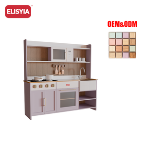 Jouets de <span class=keywords><strong>cuisine</strong></span> en bois pour jeux de rô<span class=keywords><strong>le</strong></span>, camionnette jouet Petite Amélie, distributeur d'eau lumineux et sonore, armoire de rangement, vaisselle, jeu d'intérieur - Product Image 1