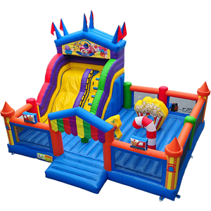 Combo de Tobogán y Brincolín de Grado Comercial, Casa de Brinco Inflable en Oferta, <span class=keywords><strong>Castillo</strong></span> Inflable para Fiestas y Eventos al Aire Libre - Product Image 1