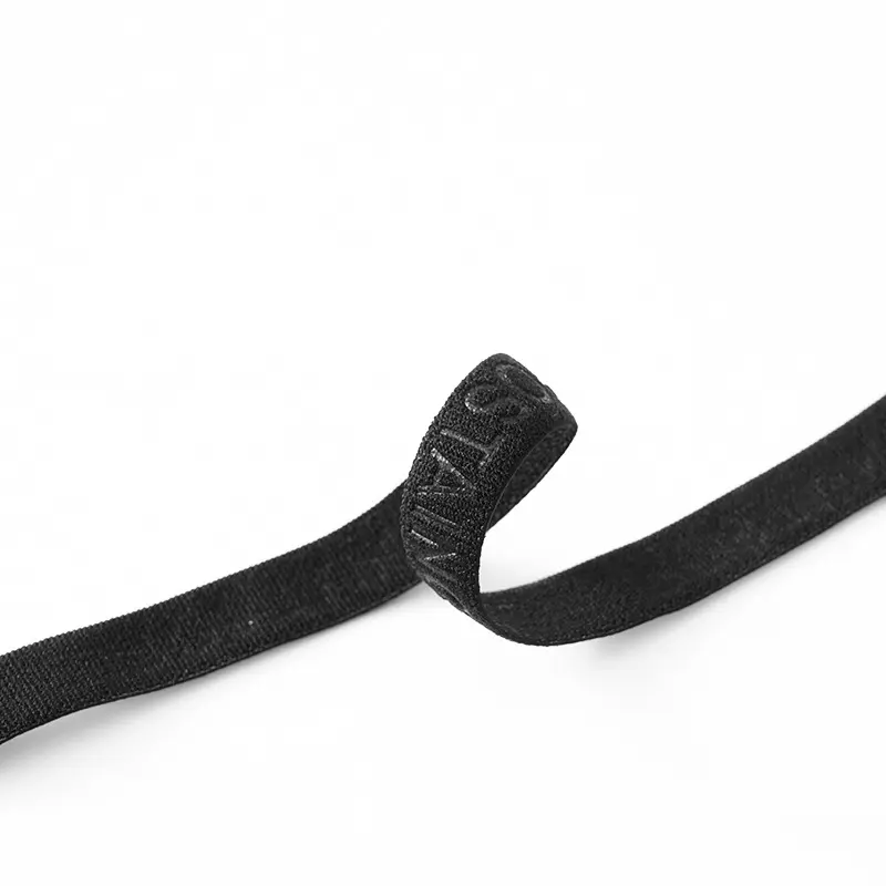 Customized Clothing Embossed Flat Elastic Band Knitted Jacquard Underwear Elastic Ribbon Tape Band