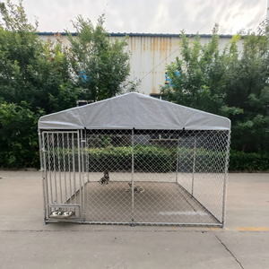 Enclos et chenil extérieur robuste pour chien : Parc d'exercice extra-large en acier galvanisé avec abri pour chiens de grande et très grande race - Product Image 5