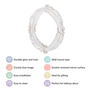 Elegante espejo de pared decorativo con vidrio resistente a los arañazos y diseño elegante perfecto para hogares modernos y espacios de oficina - Product Image 6