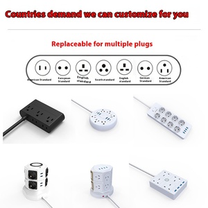 Tùy chỉnh tiêu chuẩn Anh New tháp cắm đa chức năng USB sạc nhanh 13A mở rộng Ổ cắm kéo dải dây ổ cắm - Product Image 5