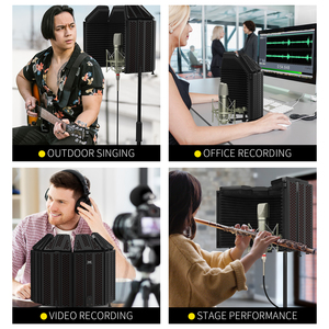 Xtuga - Nuevo Diseño <span class=keywords><strong>de</strong></span> Filtro Antipop para Micrófono, <span class=keywords><strong>Pantalla</strong></span> <span class=keywords><strong>de</strong></span> Aislamiento Acústico, Cubierta <span class=keywords><strong>de</strong></span> Espuma para Aislamiento <span class=keywords><strong>de</strong></span> <span class=keywords><strong>Sonido</strong></span> - Product Image 6
