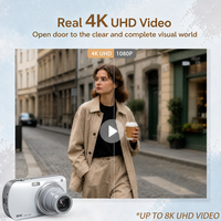 Appareil photo numérique 8K 88MP avec zoom optique 7x, double objectif, flash LED, EIS, stabilisation gyroscopique 5 axes, écran tactile, HDR, WiFi