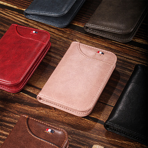 <b>Men's</b> Multifunctional Solid Color <b>Wallet</b> Short Style Coffee Red <b>Black</b> Gray Blue Khaki Pink Light Brown Business Everyday Use - Product Image 3