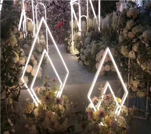 Centre de table de mariage en métal de luxe de haute qualité, décoration avec éclairage LED, couleurs or/argent/transparent, 62x120cm pour hôtel - Product Image 3