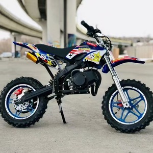 Moto tout-terrain à essence 49cc pour enfants, <span class=keywords><strong>moteur</strong></span> 2 temps sans balais, cylindrée <span class=keywords><strong>50cc</strong></span>, frein à disque avant/arrière, chaîne, taille de poche - Product Image 4