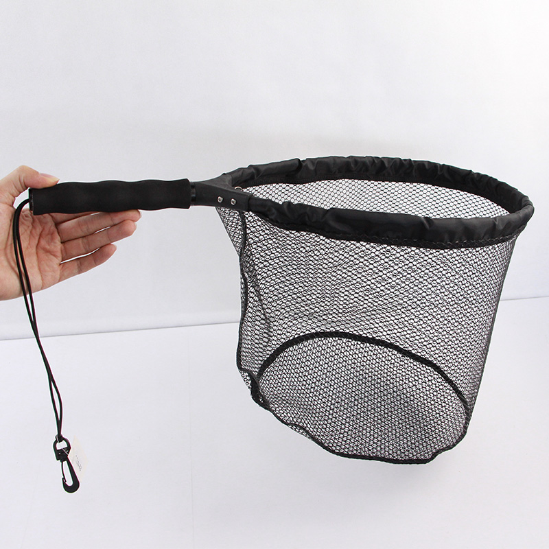 black fishing scoop nets Paw Fish Landing Net with Soft Rubber Mesh Bag, Large Net with Built in Length Scale, Extend to 36-55 Inches : Sports & Outdoors Rubberised odor free mesh. SANLIKE Foldable Landing Pole Fishing