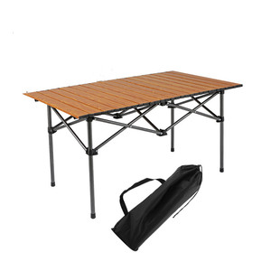 Usine OEM Portable Table Pliante Extérieure Moderne Rouleau D'oeufs BBQ Pique-Nique Lumière Camping Meubles Pas Cher En Acier Inoxydable Pliable - Product Image 1