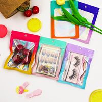 Sacs holographiques dégradés, sacs refermables en Mylar avec fermeture éclair, pochettes d'emballage à fenêtre transparente, sacs anti-odeur pour aliments, sacs pour bijoux