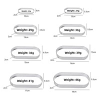 En stock : Moule à pâtisserie ovale perforé en acier inoxydable, cercle à mousse, cercle à tarte française, moule à cheesecake, moule à gâteau de riz, compatible four